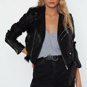 Nasty gal faux leather jacket